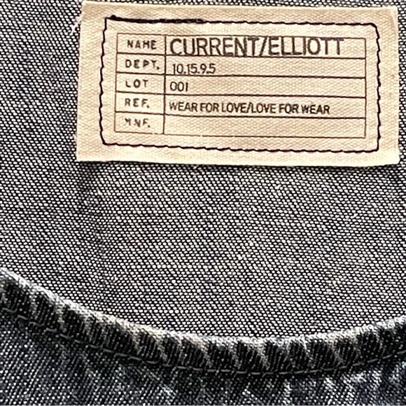 Current/Elliot The Perfect Babydoll Dress in Denim - Picture 3 of 5